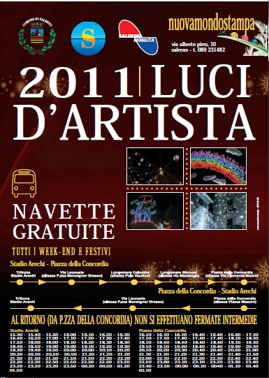 Navette gratuite in occasione di “Luci d’artista”