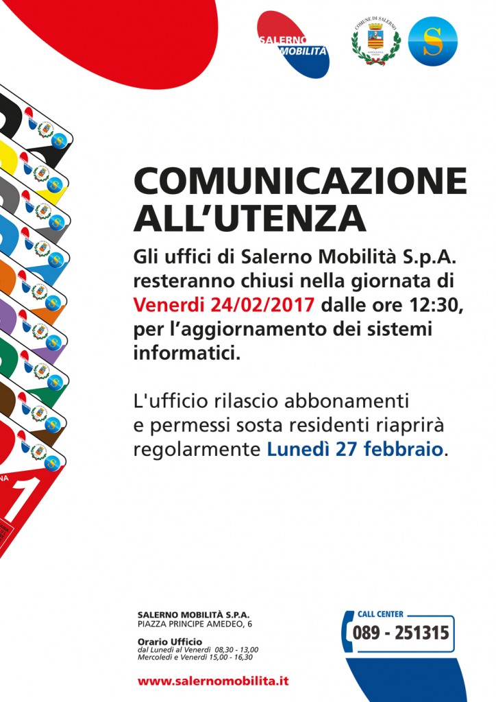 COMUNICAZIONE ALL’UTENZA